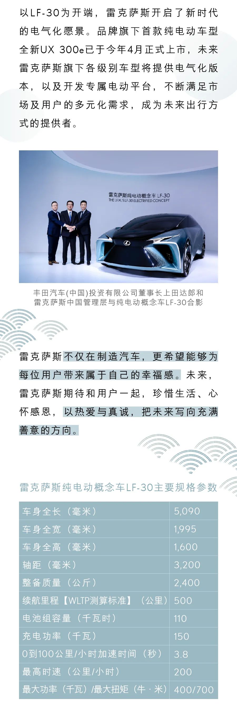 雷克萨斯纯电动概念车lf 30于北京国际车展中国首秀